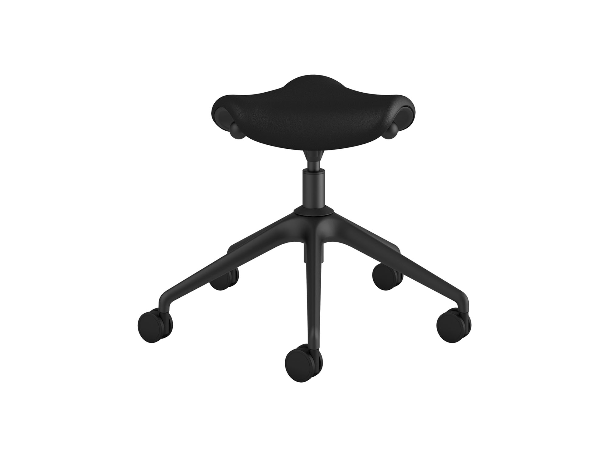 Smooth black active stool back view